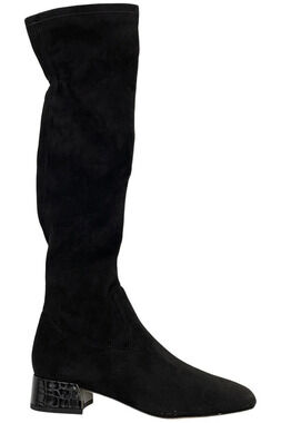 Donald Pliner Women's Dolores Knee High Boots Stretch Suede Black - Medium